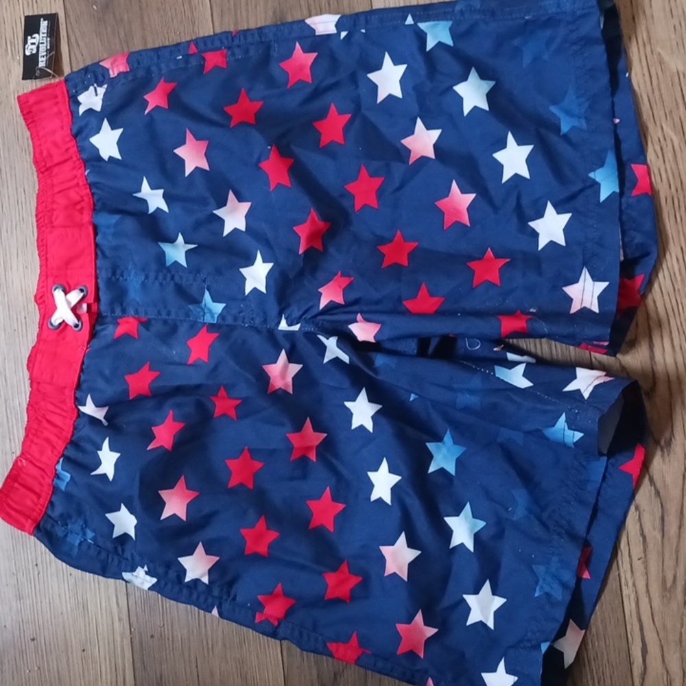 Swimming Trunks For Boy Size XL/16/18 Patriotic Theme New With Tag